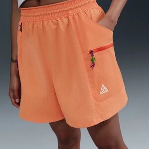 Nike Women's Vibrant Orange Casual Shorts
